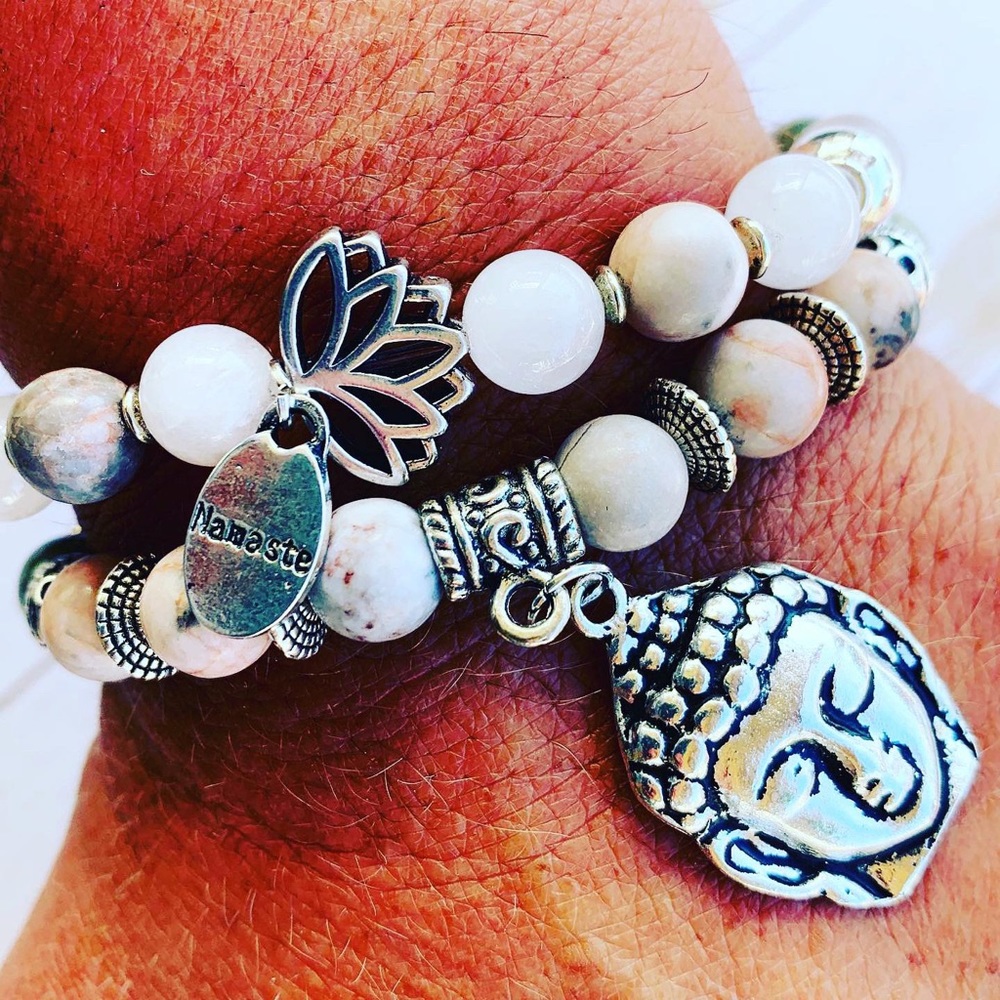 Yoga Bracelet Set~Essential Oil Diffuser Bracelets